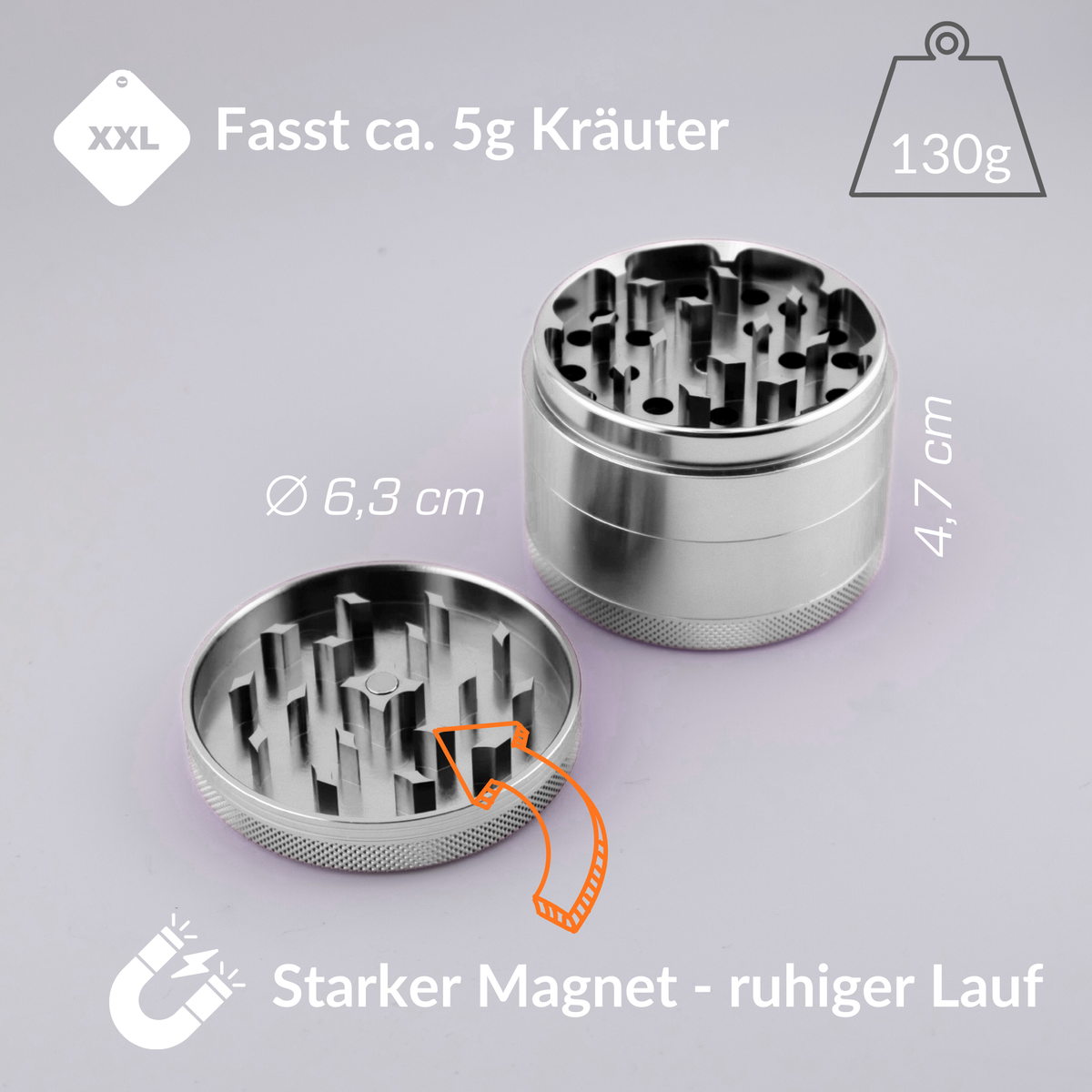 Maxi Alu Grinder - 4L (63mm)